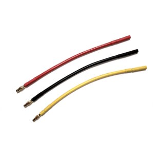 Extension Wires 12 Gauge for ESC to Motor with 4mm bullet connectors, 7 inch (3pcs)