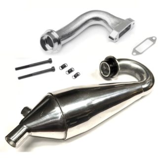 HPI #112488 #112494 – Muffler & Manifold Set for HPI Savage XL Octane