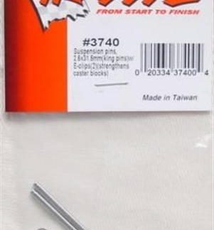 Traxxas 2.5x31.5mm Hinge Pins w/ E-Clips for Rustler Bandit Stampede #3740