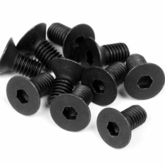 #Z081 - FLAT HEAD SCREW M3x6mm (HEX SOCKET/10pcs) w/ 2.0mm Hex Socket For HPI RC Trucks and Cars #z081