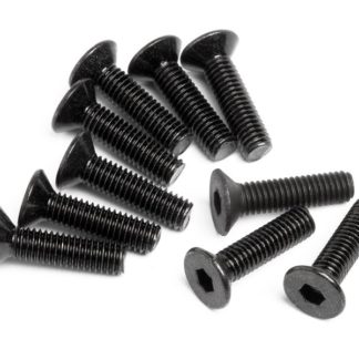 FLAT HEAD SCREW M3x12mm (HEX SOCKET/10pcs) w/ 2.0mm Hex Socket For HPI RC Trucks and Cars #Z084