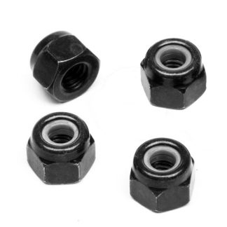 3MM Nylon Locking Nuts (Black/4pcs) HPI #Z663 HPI #Z676 Traxxas #2745