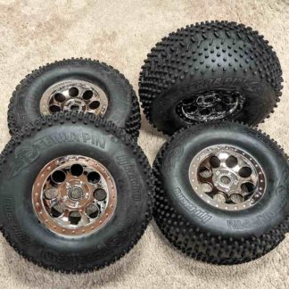 4pcs Mounted HPI Terra Pin Tires on MAG-8 Wheels w/ 17mm Hub For HPI Savage #4465 #3188