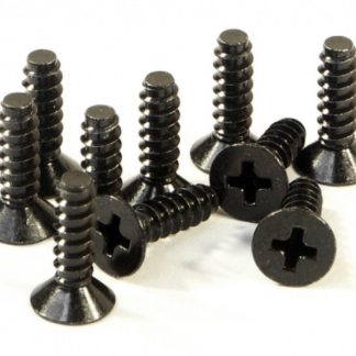 Flat Head Screw Phillips Head Self Tapping M4x15mm (10pcs/Black) HPI Savage#Z644Ship from US warehouse only.
