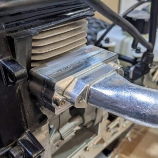 Adapter for connecting of 23cc engine to original HPI Savage Octane exhaust pipe