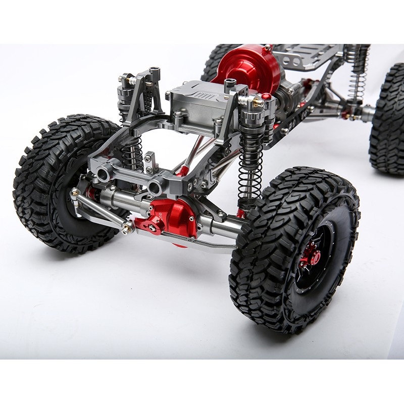CNC Metal+Carbon Crawler Chassis 313MM Wheelbase with Tires & Shocks SCX10 Compatible