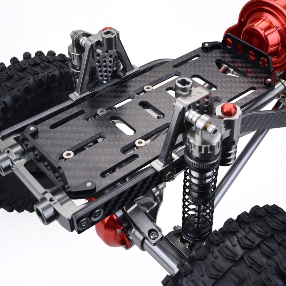CNC Metal+Carbon Crawler Chassis 313MM Wheelbase with Tires & Shocks SCX10 Compatible