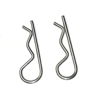 Super Size Body Pins Clips (Silver/2pcs) 1.46" #6123L