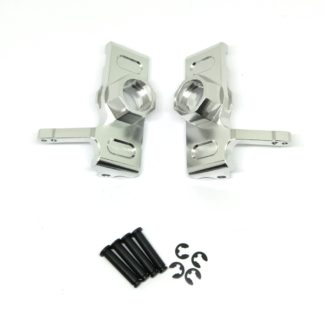 2 Pcs Silver Color Aluminum Alloy Steering Knuckles for HPI SAVAGE Trucks To Upgrade #85048-2