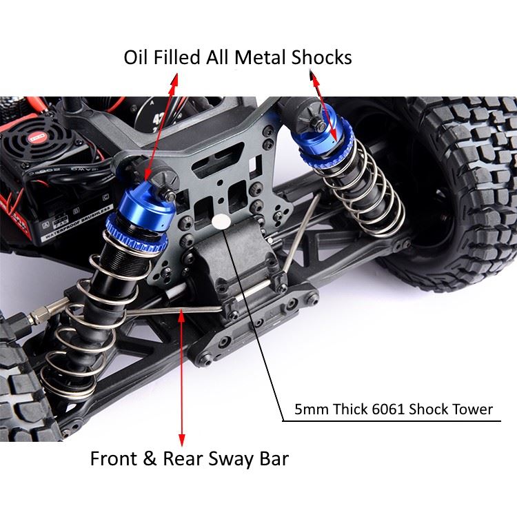 FS Racing Atom6S 1/8 4WD Waterproof Desert Buggy w/ 4074 Brushless Motor, 150A ESC, 2.4G Radio Support 6S Lipo #FS33675P